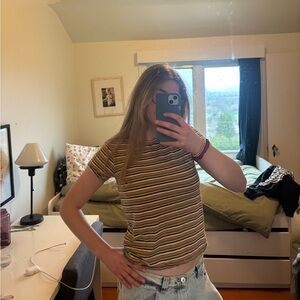 YMC Multicolor Striped Tee